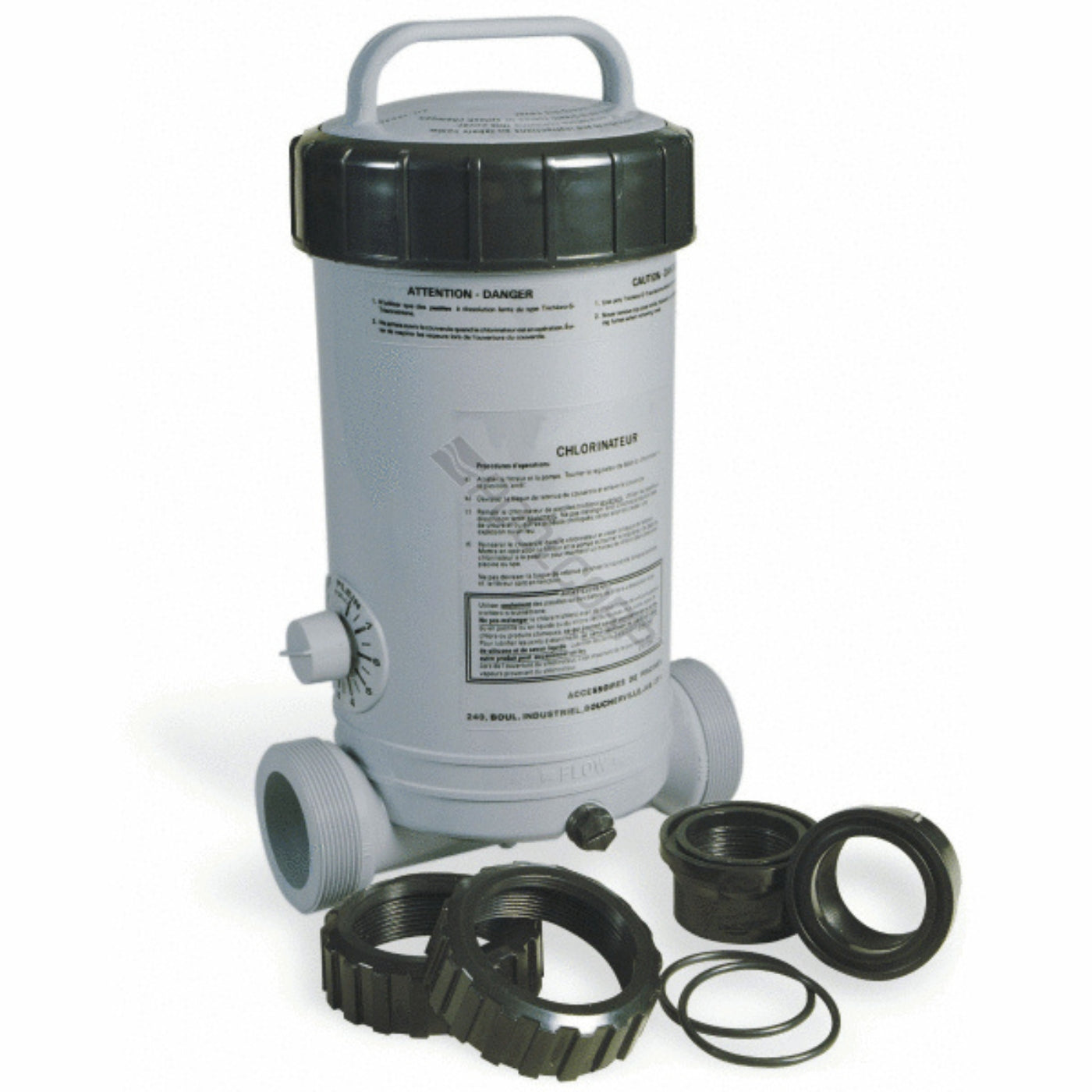 Doseur De Chlore Flottant Pour Piscine Avec Thermomètre - Compatible Tablettes 7,5-10,5 Cm