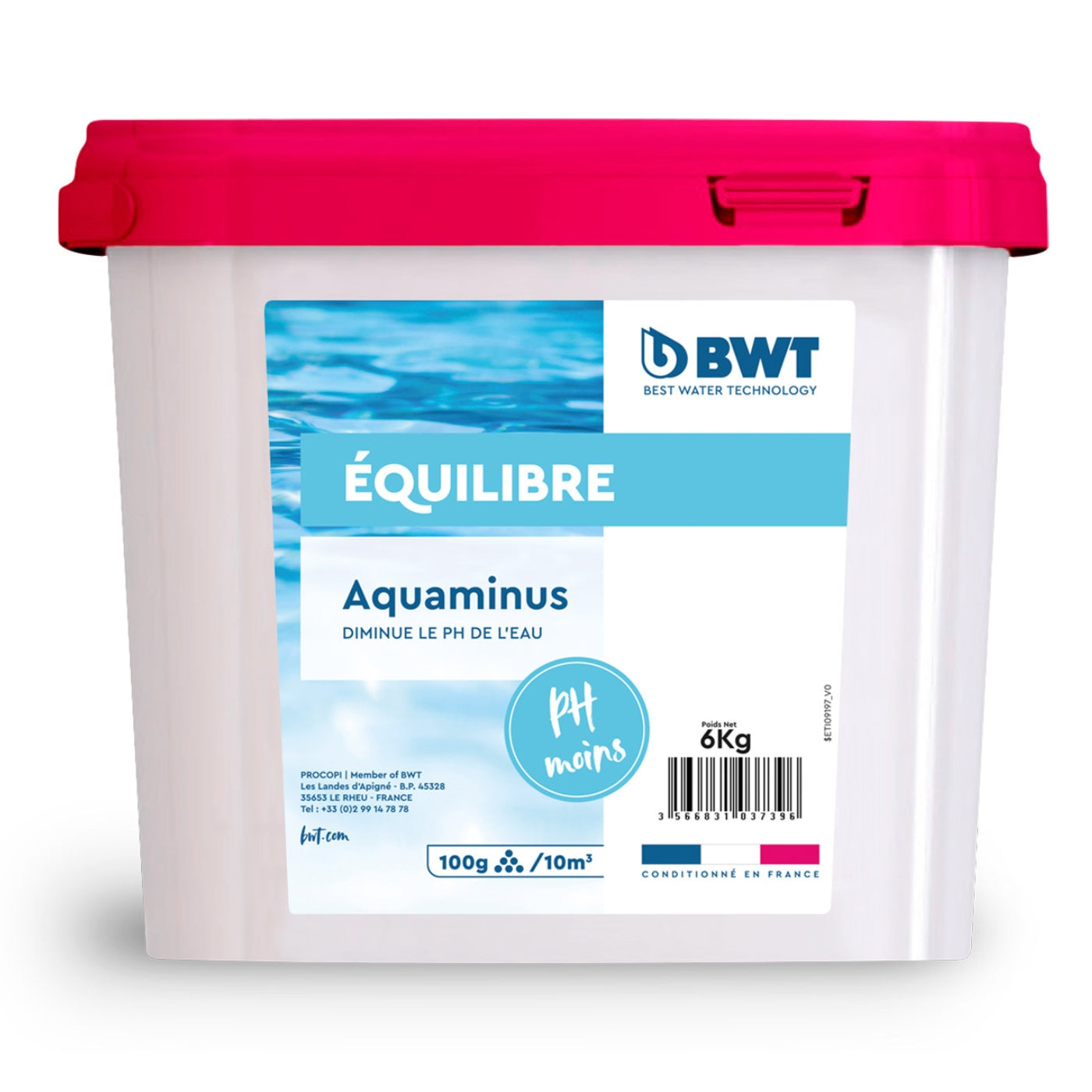 pH Moins Piscine en Granulés 6kg BWT