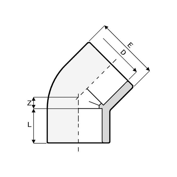 Coude 45° Piscine